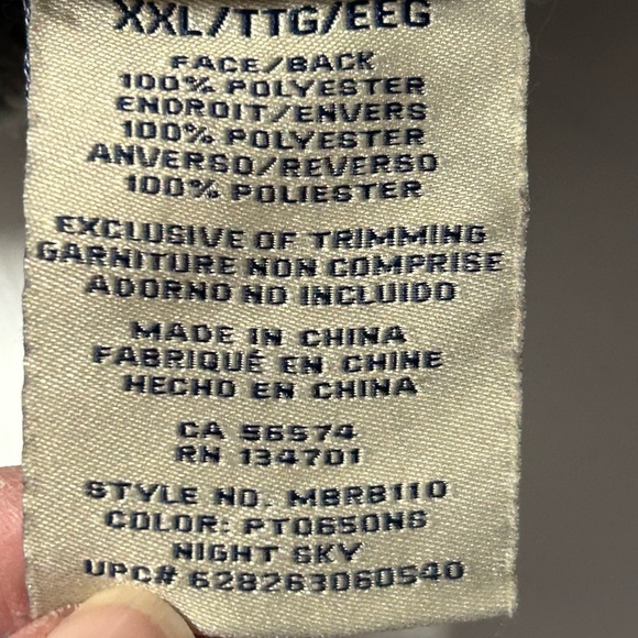 Boston traders men’s XXL polar fleece plaid jacket with quilted lines - Picture 12 of 13